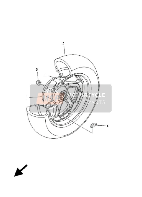 5RU253380000, Roue A Branches Ar, Yamaha, 0